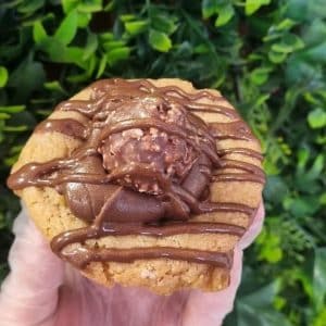 Nutella and Ferrero Topped Cookie