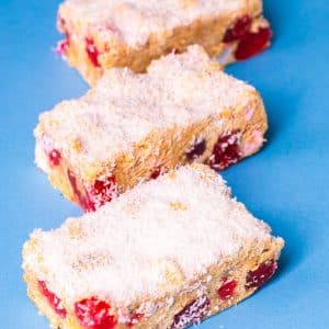 Cherry and Coconut fifteen