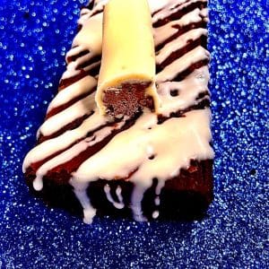 White Chocolate Twirl Dipping Brownie