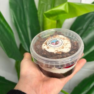 Raspberry Ripple Mallow Brownie Pot